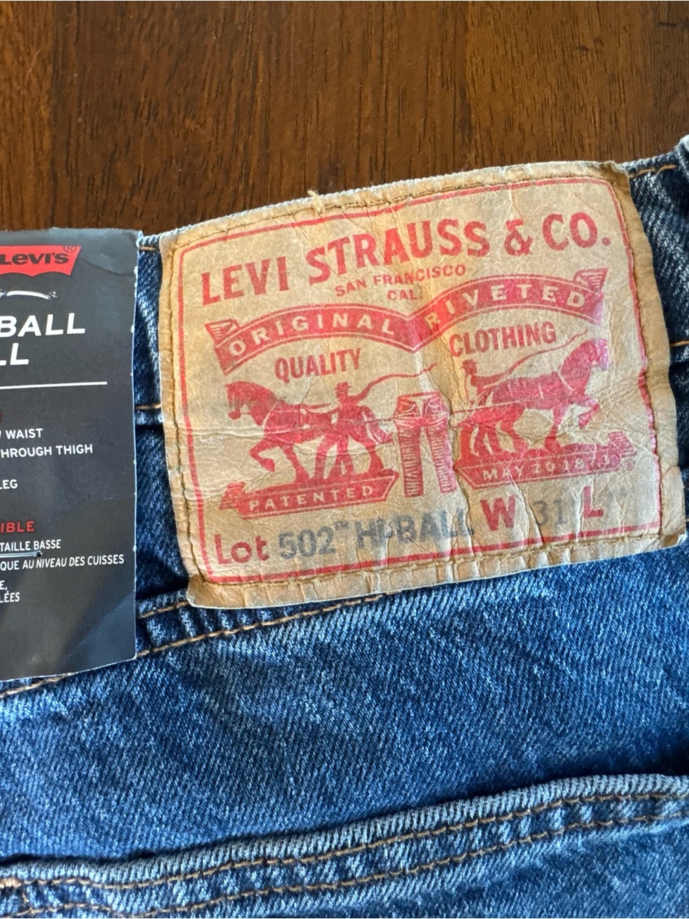 Levi's Men’s Dark Blue Relaxed Jeans with Leather Patch